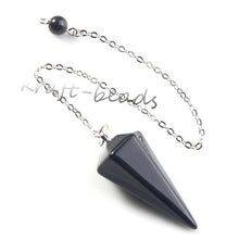 100-Unique Silver Plated Natural Healing Crystal Quartz Hexagon Pyramid Reiki Pendulum Pendant Chakra Amulet Jewelry