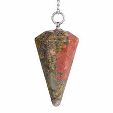 100-Unique Silver Plated Natural Healing Crystal Quartz Hexagon Pyramid Reiki Pendulum Pendant Chakra Amulet Jewelry