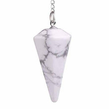 100-Unique Silver Plated Natural Healing Crystal Quartz Hexagon Pyramid Reiki Pendulum Pendant Chakra Amulet Jewelry