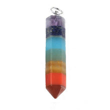 100-Unique Silver Plated Natural Healing Crystal Quartz Hexagon Pyramid Reiki Pendulum Pendant Chakra Amulet Jewelry