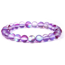 8mm Moonstone Stone Beaded Bracelet For Women Men Chakra Yoga Shining Stone Beaded Charm Bracelet Handmade Wristband Jewelry