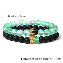 8mm Moonstone Stone Beaded Bracelet For Women Men Chakra Yoga Shining Stone Beaded Charm Bracelet Handmade Wristband Jewelry