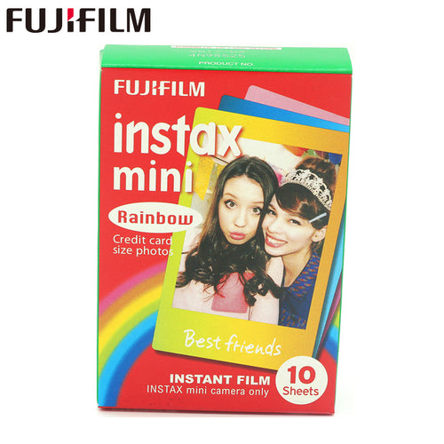 Genuine Fujifilm Instax Mini 8 Film Rainbow Fuji Instant Photo Paper 10 Sheets For 8 50s 7s 90 25 Cameras
