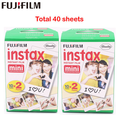 Fuji Fujifilm Instax Mini 8 Film Blanc 2 Packs 40 Sheets Film For 7s 8 90 25 55  Share SP-1 Instant Camera