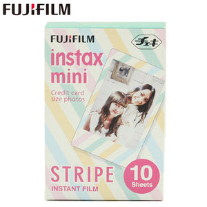 Original Fujifilm Fuji Instax Mini 8 Stripe Color Prints Film 10 Sheets For 8 50s 7s 90 25 Share SP-1 Instant Cameras New arrive