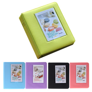 64 Pockets Mini Photo Album Candy Color Picture Album Case for Photo Picture Instax Name Card Credit Card Holder 3.38''x2.12''