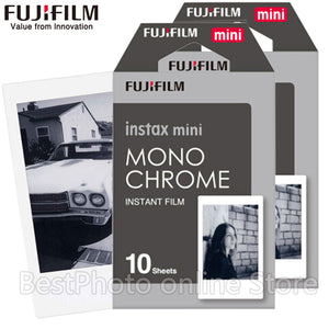 20 Sheets Fujifilm Fuji Instax Mini Black and white Monochrome Film for Instant Camera Mini 8 70 7s 25 50 90 SP1 photo paper