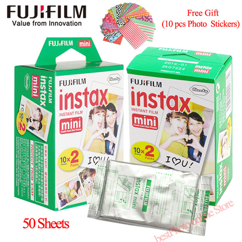 Fujifilm fuji instax mini 8 film 50 sheets white Edge film for Fujifilm Instant Camera mini 8 7s 25 50s 90 Photo Paper